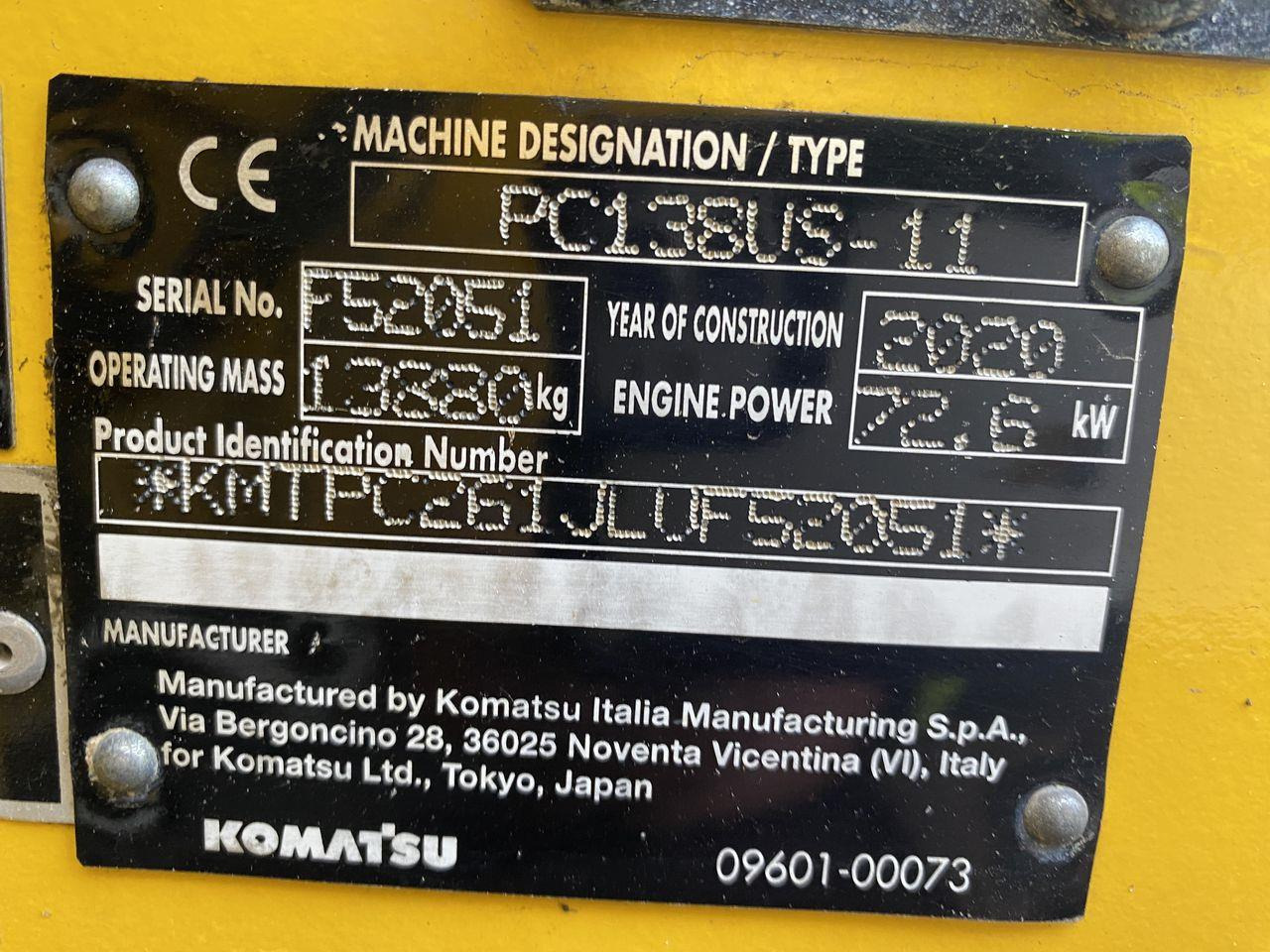 Bandgrävare Komatsu PC138US-11