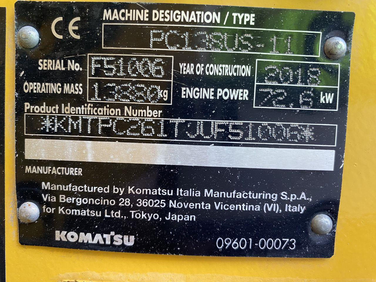 Bandgrävare Komatsu PC138US-11
