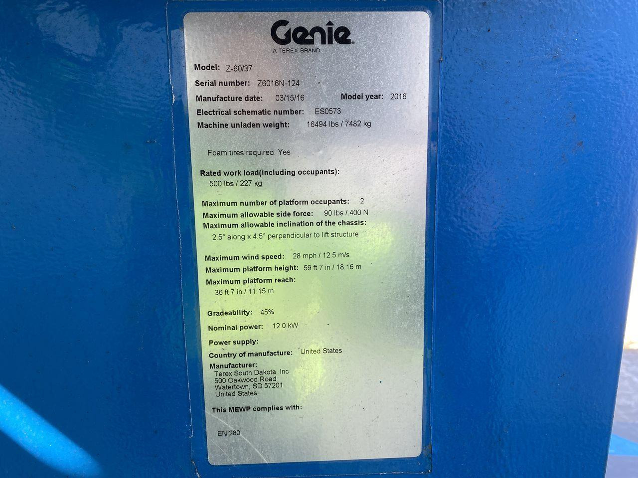 Bomlift Genie Z60/37 DC