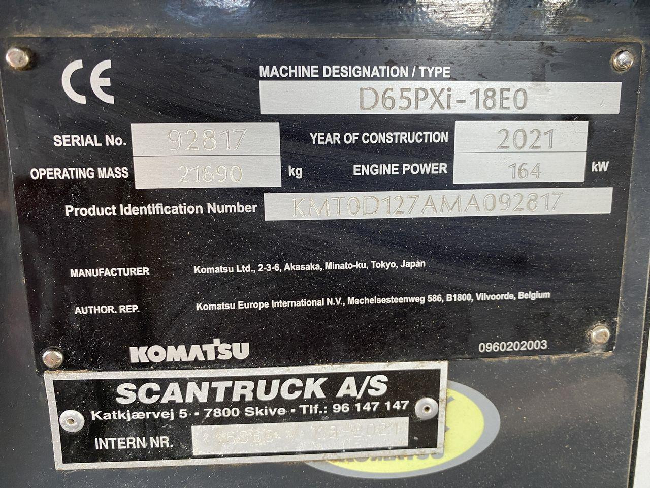 Bulldozer Komatsu D65PXI-18EO