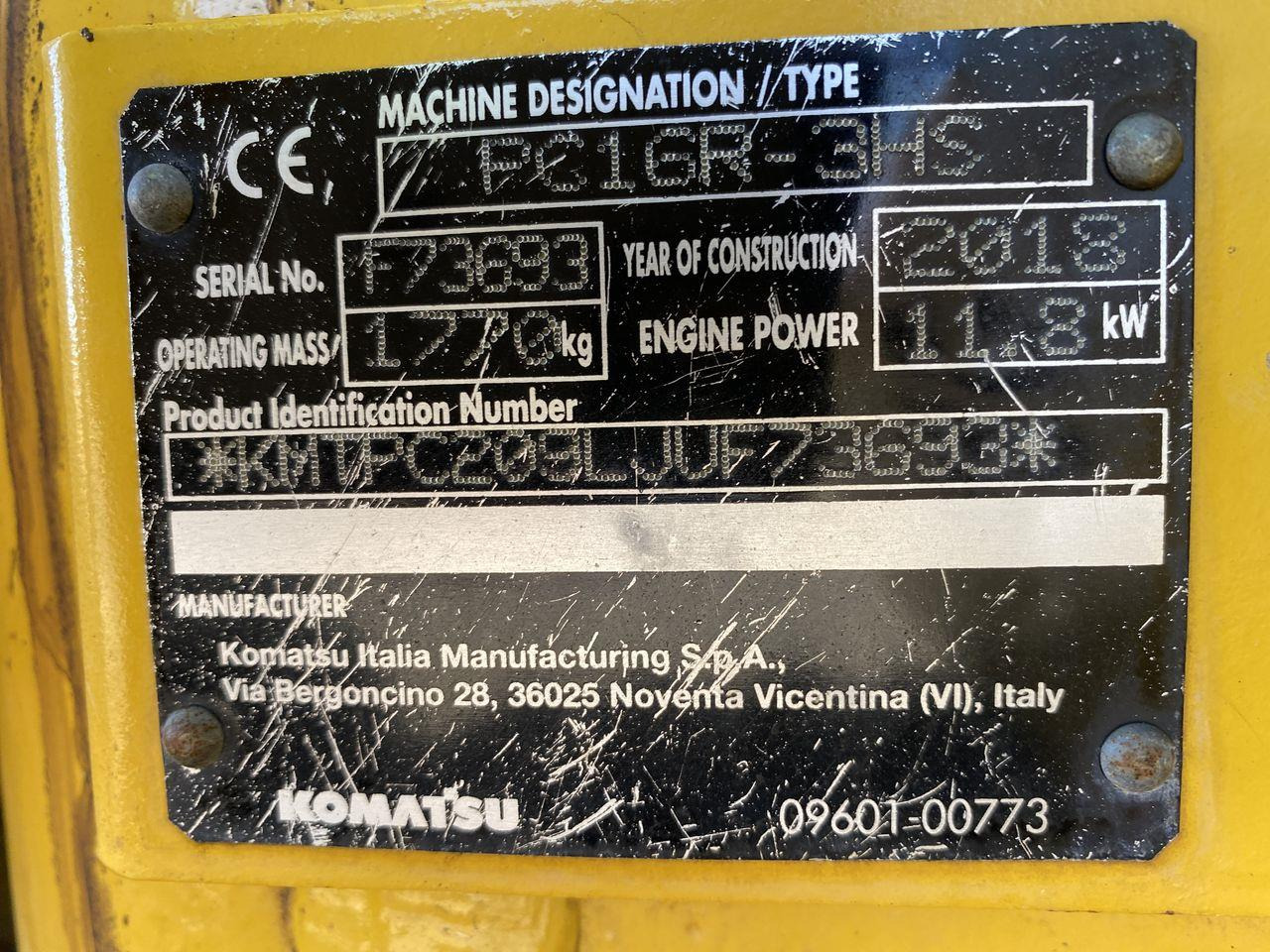 Minigrävmaskin Komatsu PC16R-3HS