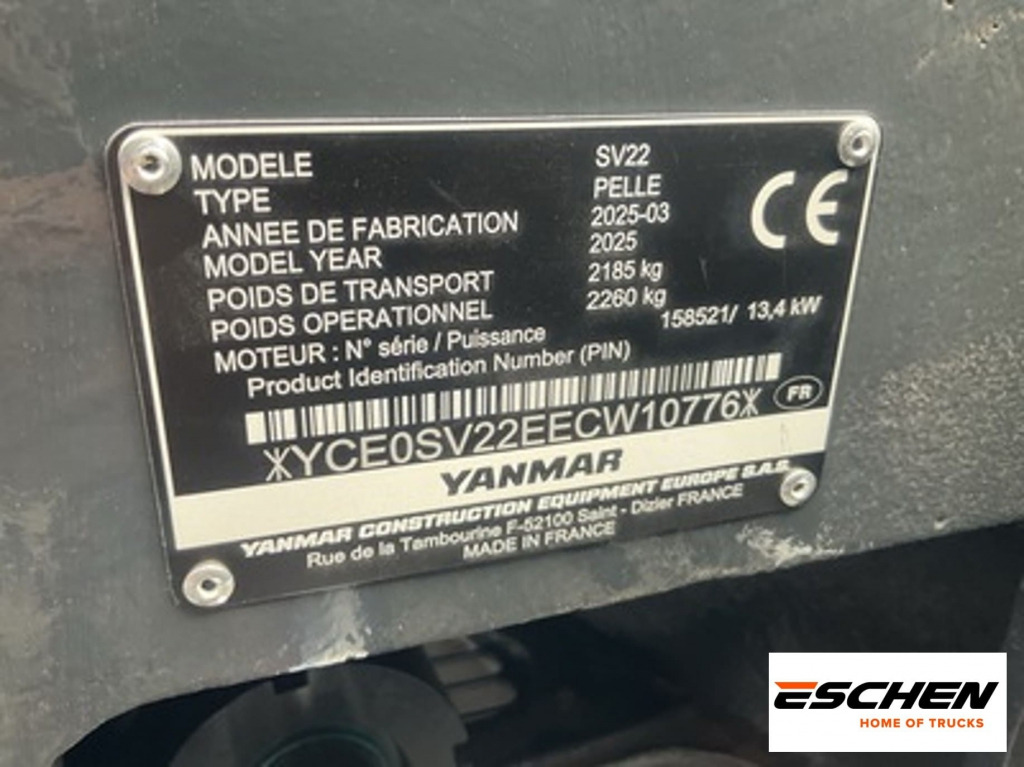 Minigrävmaskin Yanmar SV22 CLASSIC R Mini (Unbenutzt)