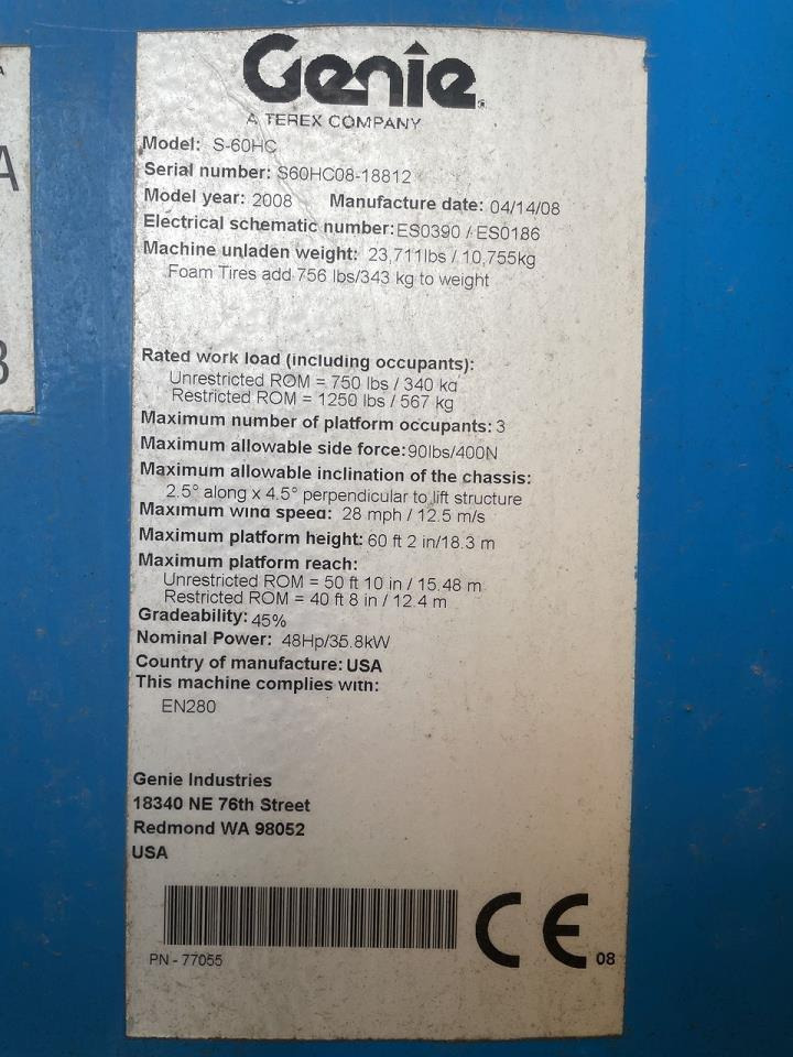 Teleskoplift Genie S-60HC