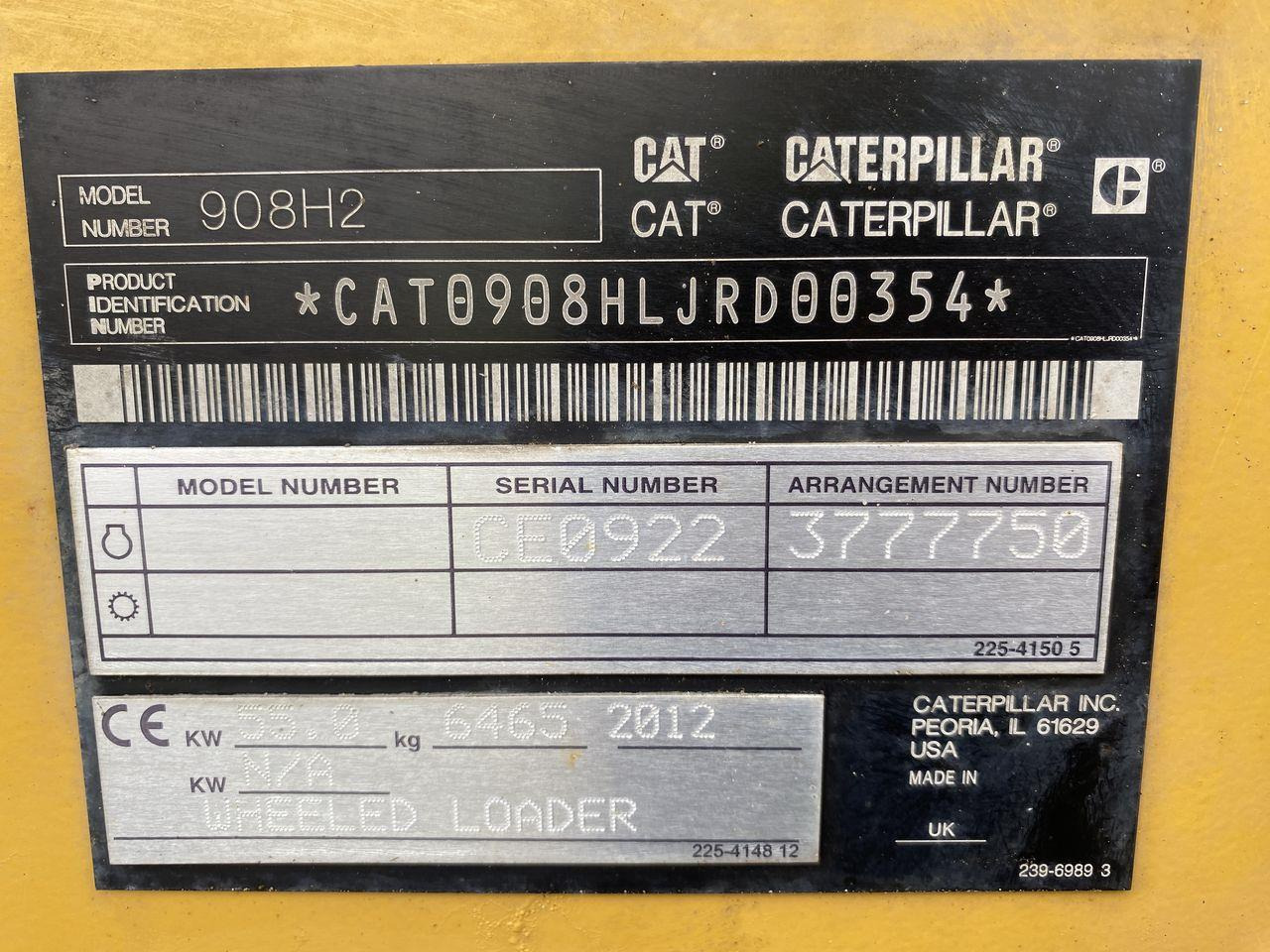 Minilastare Caterpillar 908 H2