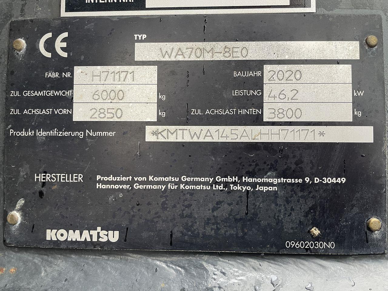Minilastare Komatsu WA70M-8EO