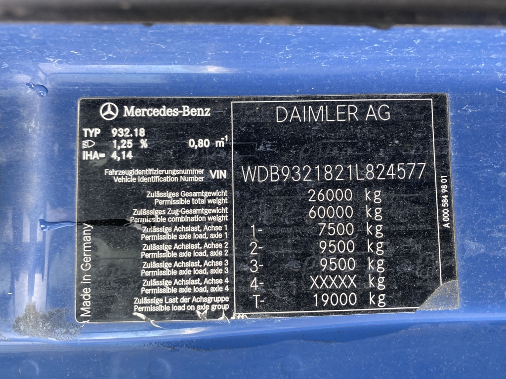 Tippbil lastbil Mercedes-Benz 3346 AK 6x6