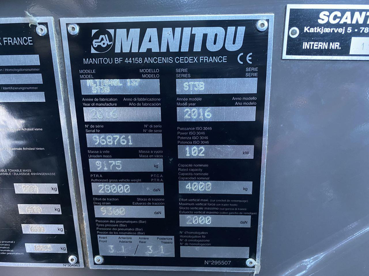 Teleskoplastar Manitou MLT1040-137PS L ELITE