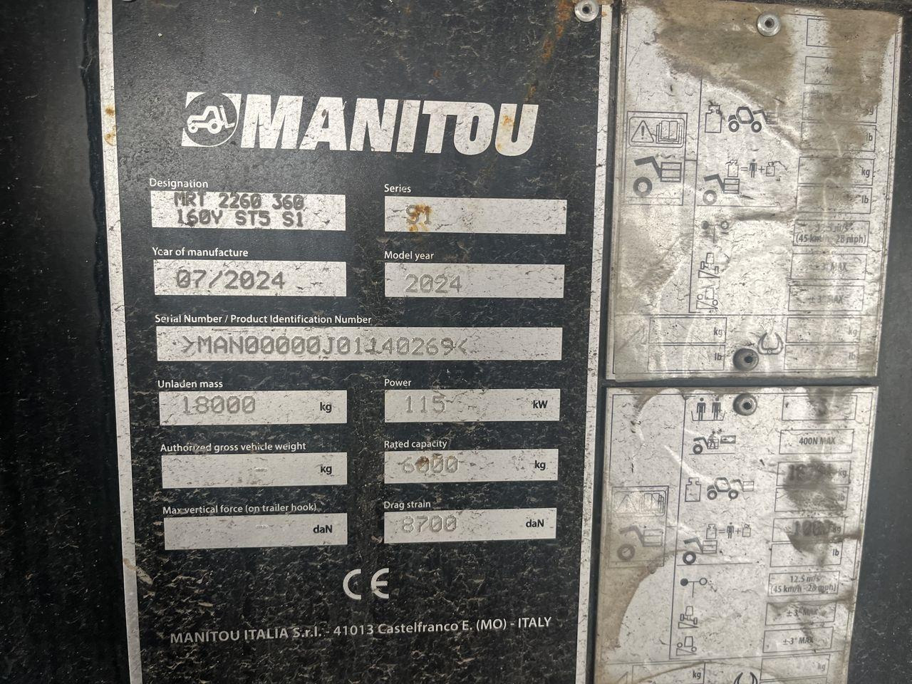 Teleskoplastar Manitou MRT2260 VISION+ ST5