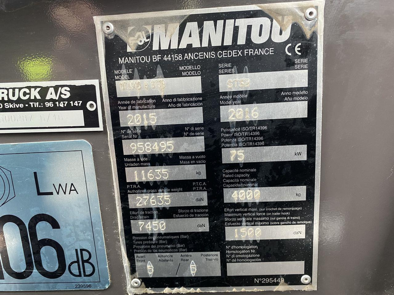 Teleskoplastar Manitou MT1440A ST3B