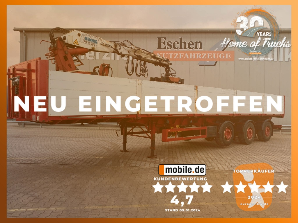 Flaktrailer Schwarzmüller Kennis 16.000 Rollkran