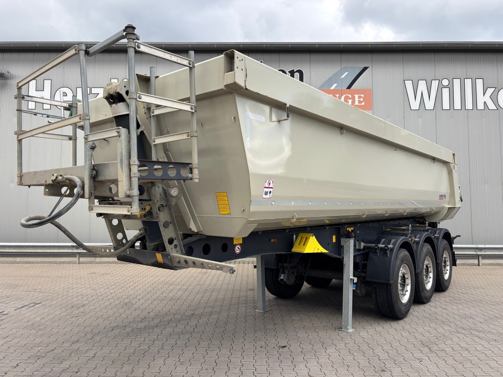 Tippbil semitrailer Schmitz SCB S3D / Stahl-Halbschalenmulde