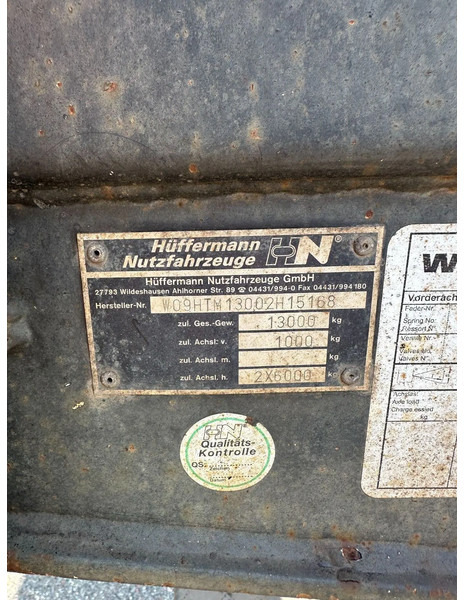 Släp Huffermann HTM 13 *2-Achs Tandem Absetzanhänger, 13to*