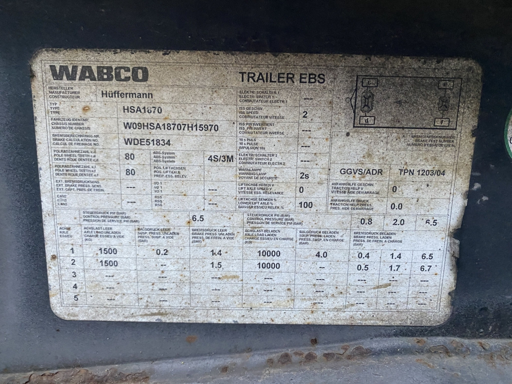 Lastväxlarsläp/ Liftdumpersläp Hüffermann HSA 18.70 Schlitten