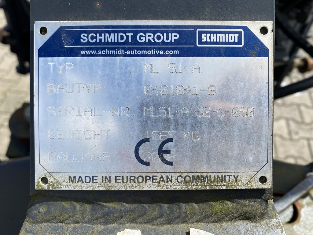 Snöplog Schmidt Schneeräumschild ML51-A E-hydraulisch