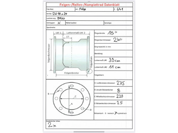 Fälg John Deere 15X24 / 8 Loch Felge: bild 4