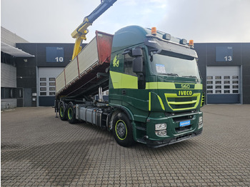 Containerbil/ Växelflak lastbil, Kranbil Iveco Stralis 560 6x4: bild 2