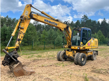 Grävmaskin på däck KOMATSU PW160