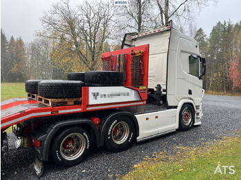Dragbil, Låg lastare semitrailer Scania R500 Tractor unit with Doll S3L Trombone Trailer: bild 3