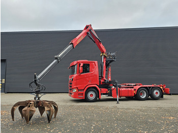 Lastväxlare lastbil, Kranbil Scania R520 V8 6x2/4 / EPSILON CRANE + HOOKLIFT: bild 2