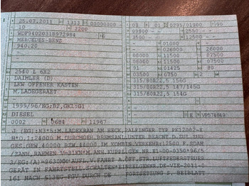 Kranbil Mercedes-Benz 2540 6X2 Pritsche Palfinger PK 12002 mit Funk: bild 2 Kranbil Mercedes-Benz 2540 6X2 Pritsche Palfinger PK 12002 mit Funk: bild 2