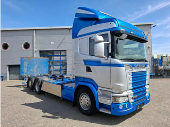 Chassi lastbil Scania R580 V8 / RETARDER / LIFT+LENKACHSE / FULL-AIR / PLATFORM 2000 KG / NAVI / LEATHER / AIRCO / AUTOMATIC / EURO-6 / 2014: bild 2