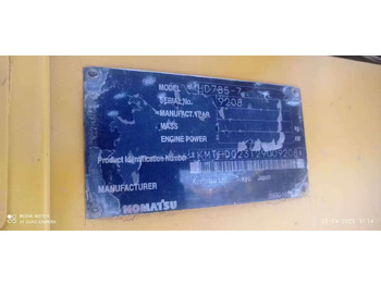 Terränggående truck KOMATSU HD785