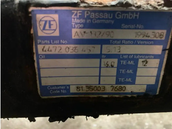 Bakaxel för Buss ZF Hinterachse Axis ZF AV132/90 5,13 4472036457 MAN Lions City A21: bild 2 Bakaxel för Buss ZF Hinterachse Axis ZF AV132/90 5,13 4472036457 MAN Lions City A21: bild 2