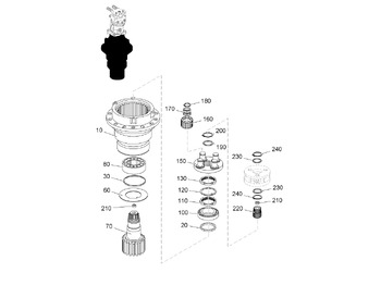Svängmotor för Materialhanterare Sennebogen ZF DR250 053017 and ZF DR350 250184 slewing gear: bild 2