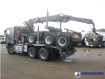 Timmerbil, Kranbil DAF XF 105.510 6x4 + Loglift F281S83 crane / timber truck + dolly: bild 5