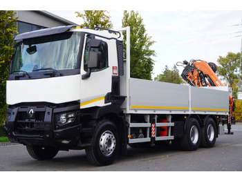 Flakbil, Kranbil RENAULT C380 Comfort 6x4 / Atlas 172.3E crane / Range 12.3 m / capacity 6.1 t / Flatbed 17 EPAL: bild 2