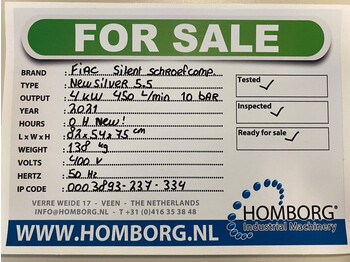 Ny Luftkompressor Fiac New Silver 5.5 Silent 4 kW 450 L / min 10 Bar Elektrische Schroefcompressor: bild 2 Ny Luftkompressor Fiac New Silver 5.5 Silent 4 kW 450 L / min 10 Bar Elektrische Schroefcompressor: bild 2