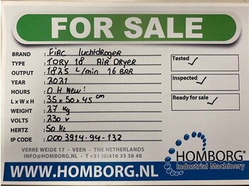 Ny Luftkompressor Fiac TDRY 18 TDRY 18 luchtdroger 1825 L / min 16 Bar Air Dryer: bild 2 Ny Luftkompressor Fiac TDRY 18 TDRY 18 luchtdroger 1825 L / min 16 Bar Air Dryer: bild 2