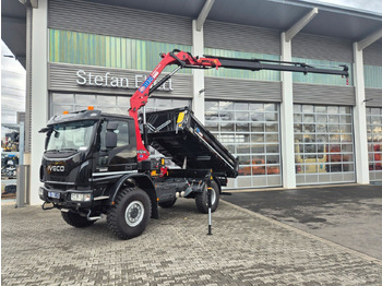 Tippbil lastbil, Kranbil Iveco Eurocargo ML150E32WS 4x4 Kran HMF 1130K Funk AHK: bild 4