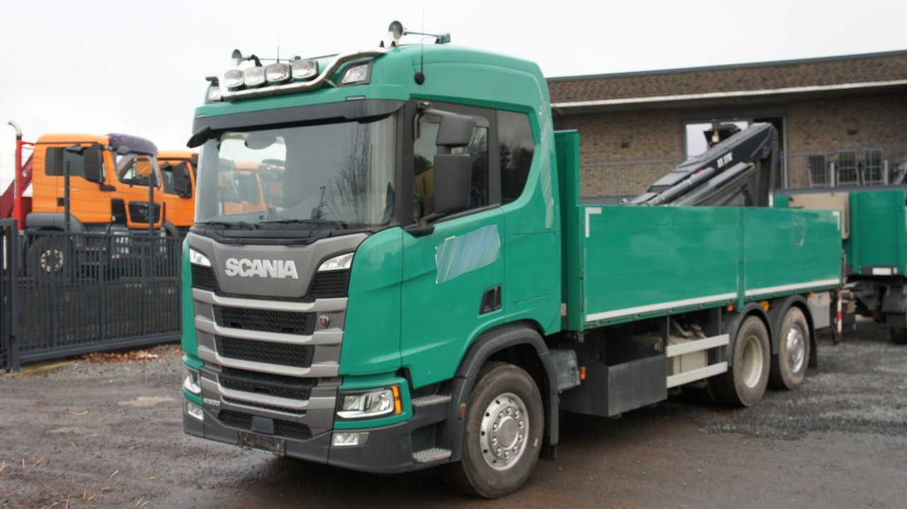 Scania R500 6x2 Baustoffzug Kran HIAB 177 K-2 Pro - Flakbil, Kranbil: bild 2 Scania R500 6x2 Baustoffzug Kran HIAB 177 K-2 Pro - Flakbil, Kranbil: bild 2