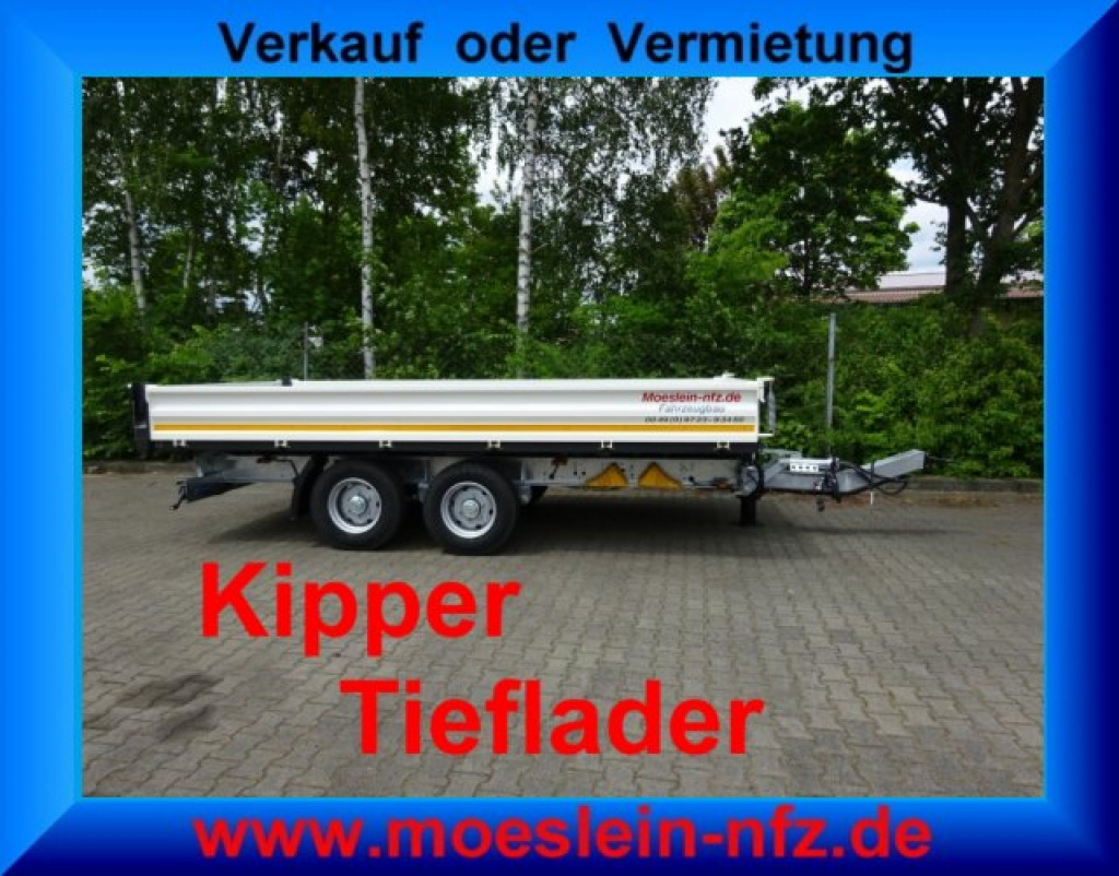 Möslein TTD 11 Weiß neuer Tandem 3- Seitenkipper Tieflader-- Neufahrzeug -- - Tippsläp: bild 1 Möslein TTD 11 Weiß neuer Tandem 3- Seitenkipper Tieflader-- Neufahrzeug -- - Tippsläp: bild 1
