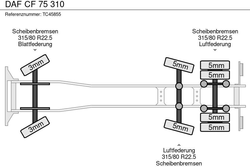 DAF CF 75 310 - Sopbil: bild 5 DAF CF 75 310 - Sopbil: bild 5