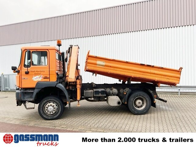 MAN 19.293 4x4 BL mit Kran Meiller MK77RS2 - Tippbil lastbil, Kranbil: bild 2 MAN 19.293 4x4 BL mit Kran Meiller MK77RS2 - Tippbil lastbil, Kranbil: bild 2