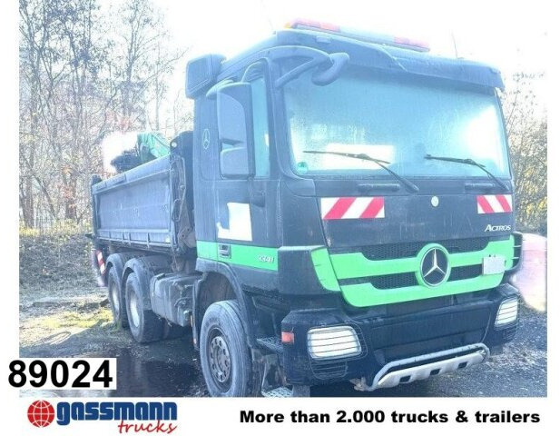 Mercedes-Benz Actros 3341 K 6x4, Bormatik links, Heckkran Penz - Tippbil lastbil, Kranbil: bild 1 Mercedes-Benz Actros 3341 K 6x4, Bormatik links, Heckkran Penz - Tippbil lastbil, Kranbil: bild 1