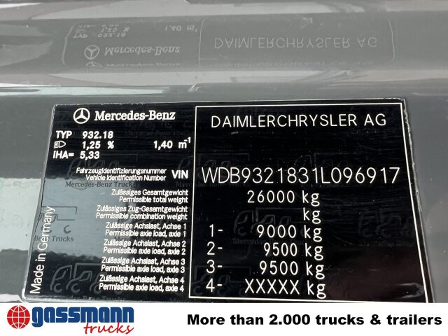 Mercedes-Benz Actros 3346 AK 6x6 - Chassi lastbil: bild 3 Mercedes-Benz Actros 3346 AK 6x6 - Chassi lastbil: bild 3