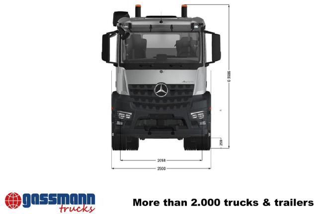 Mercedes-Benz Arocs 3253 L 8x4/4, MultimediaCockpit, Navi, - Chassi lastbil: bild 3 Mercedes-Benz Arocs 3253 L 8x4/4, MultimediaCockpit, Navi, - Chassi lastbil: bild 3