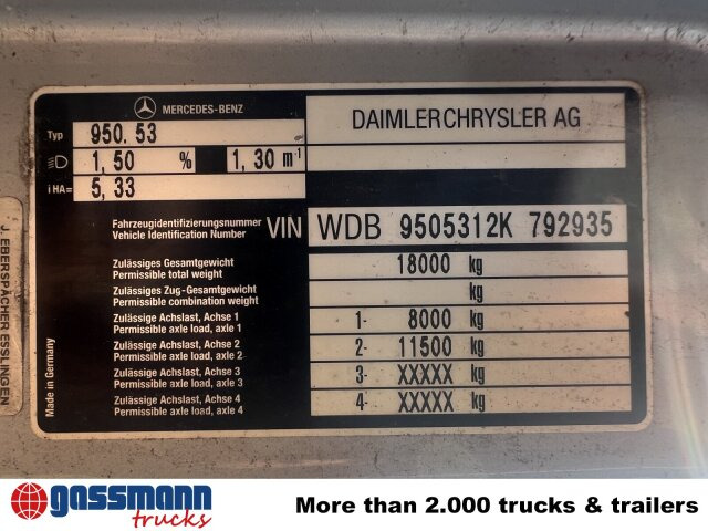 Mercedes-Benz Atego 1828 L 4x2, Rechtslenker, - Chassi lastbil: bild 4 Mercedes-Benz Atego 1828 L 4x2, Rechtslenker, - Chassi lastbil: bild 4