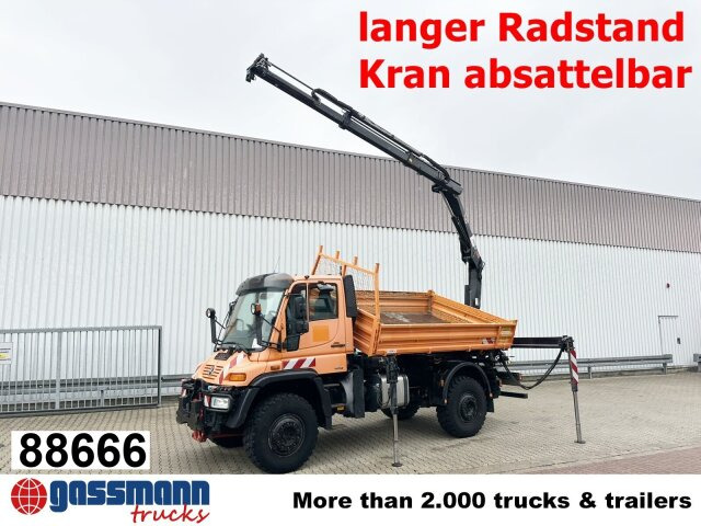 Unimog U500 4x4 405/40 mit Heckkran Hiab 077-1 HiDuo, - Transportbil: bild 1 Unimog U500 4x4 405/40 mit Heckkran Hiab 077-1 HiDuo, - Transportbil: bild 1