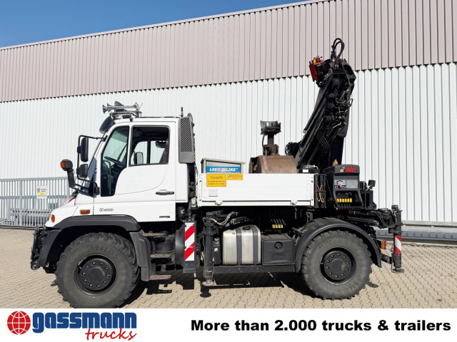 Unimog U400 4x4, Frontzapfwelle, Heckkran Hiab XS - Flakbil, Kranbil: bild 4 Unimog U400 4x4, Frontzapfwelle, Heckkran Hiab XS - Flakbil, Kranbil: bild 4