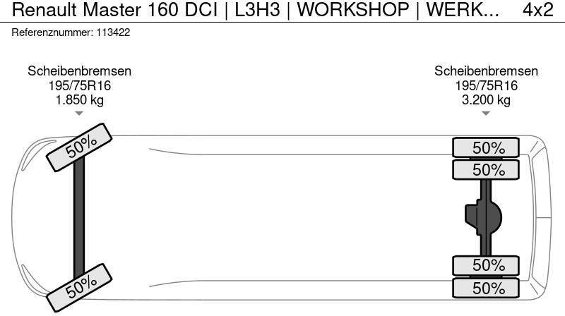 Skåpbil Renault Master 160 DCI | L3H3 | WORKSHOP | WERKSTATT | 5 TON: bild 19 Skåpbil Renault Master 160 DCI | L3H3 | WORKSHOP | WERKSTATT | 5 TON: bild 19