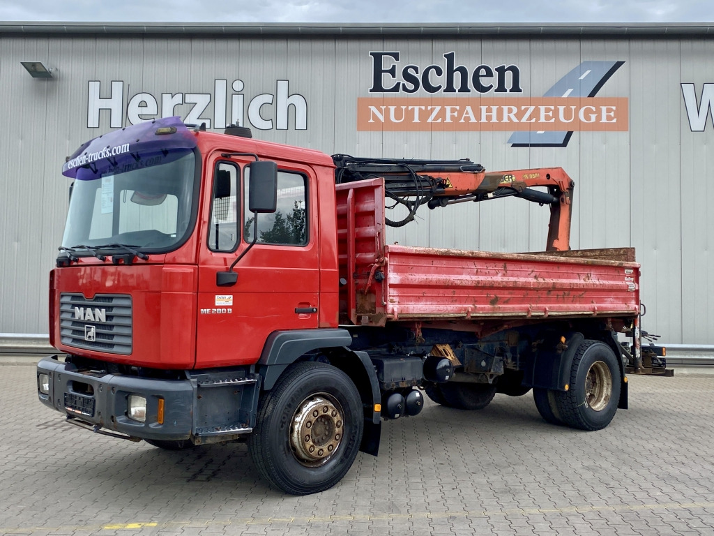 MAN 18.285 MC / Palfinger PK 9501 - Tippbil lastbil, Kranbil: bild 2 MAN 18.285 MC / Palfinger PK 9501 - Tippbil lastbil, Kranbil: bild 2