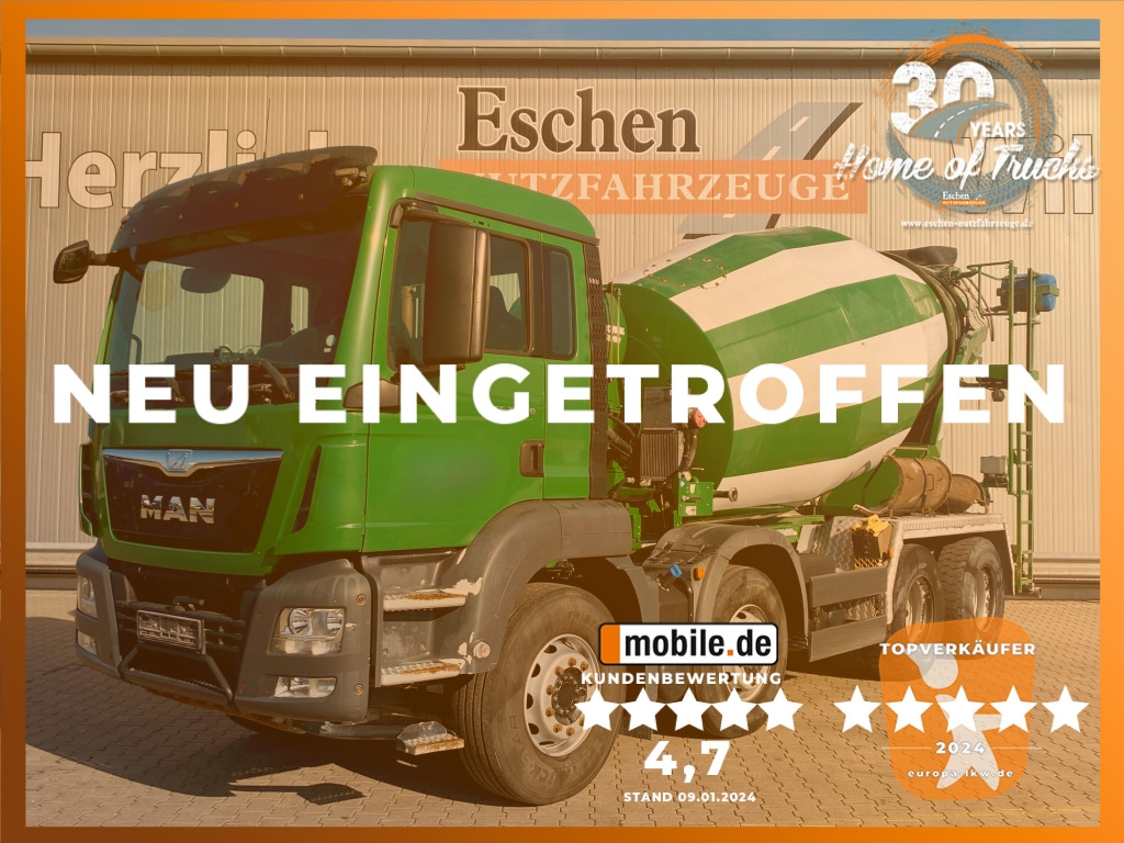 MAN TGS 32.360 8x4 BB / 9 m³ Stetter-Aufbau - Betongbil: bild 1 MAN TGS 32.360 8x4 BB / 9 m³ Stetter-Aufbau - Betongbil: bild 1