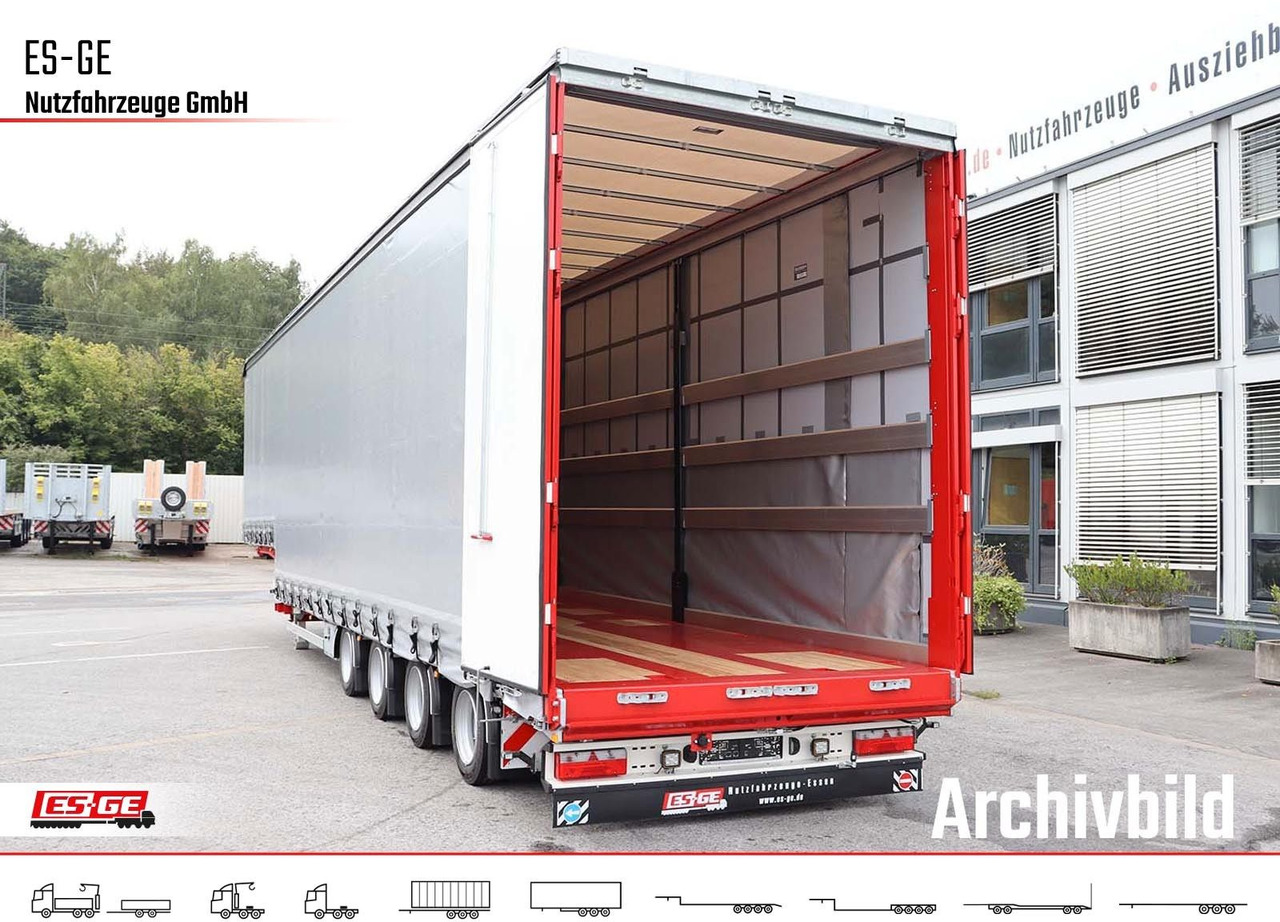 ES-GE 4-Achs-Satteltieflader mit Curtainsider-Aufbau - Låg lastare semitrailer: bild 3 ES-GE 4-Achs-Satteltieflader mit Curtainsider-Aufbau - Låg lastare semitrailer: bild 3