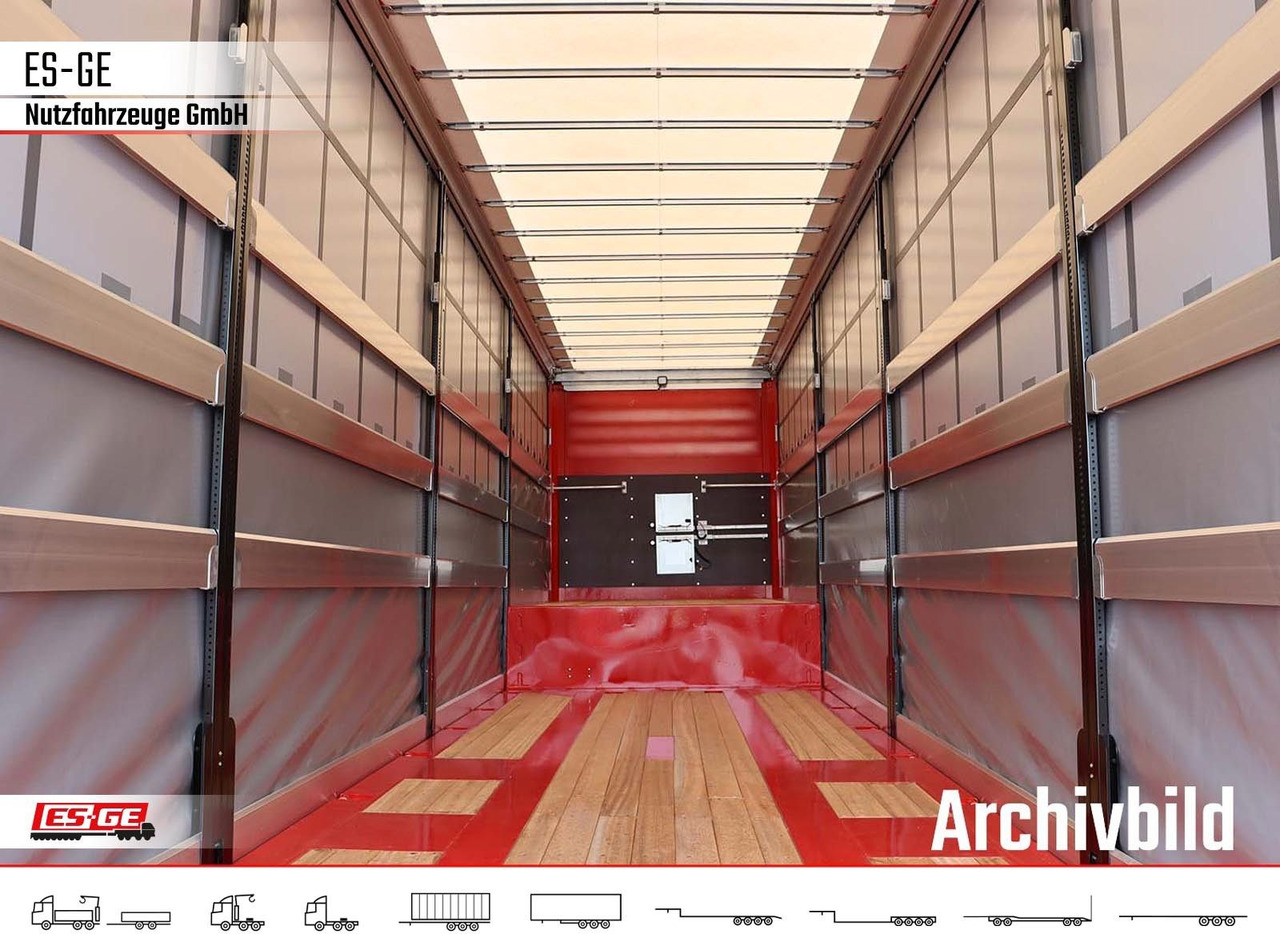 ES-GE 4-Achs-Satteltieflader mit Curtainsider-Aufbau - Låg lastare semitrailer: bild 4 ES-GE 4-Achs-Satteltieflader mit Curtainsider-Aufbau - Låg lastare semitrailer: bild 4