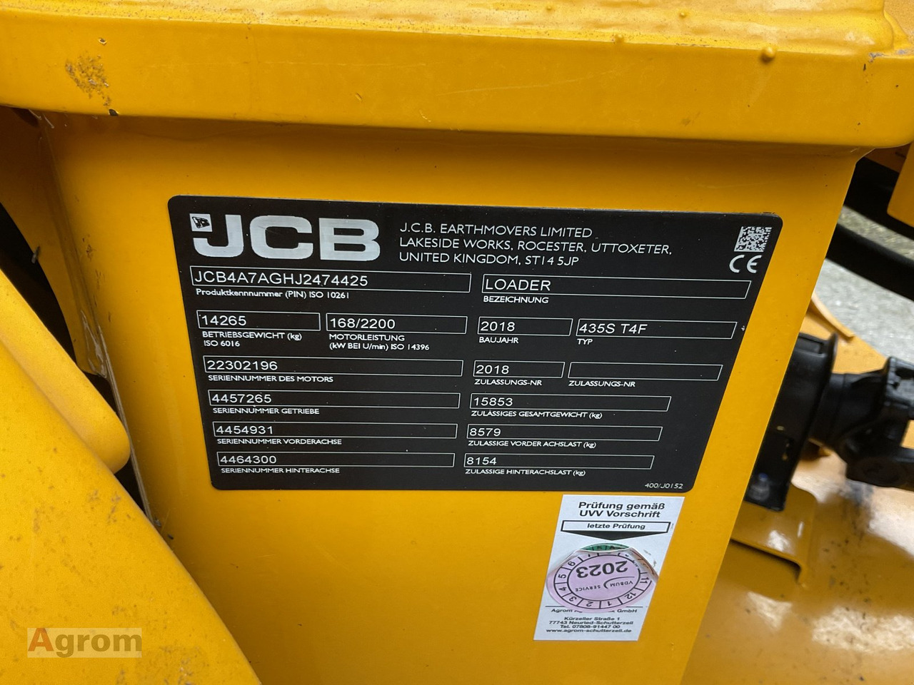 JCB 435 S Agri HighLift - Hjullastare: bild 2 JCB 435 S Agri HighLift - Hjullastare: bild 2