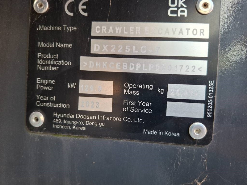 Develon DX 225 LC-7 - Bandgrävare: bild 5 Develon DX 225 LC-7 - Bandgrävare: bild 5